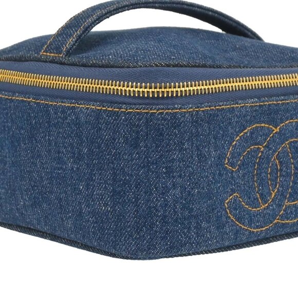 Chanel Blue Denim Vanity Handbag - Picture 3 of 10